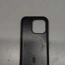 TENDLIN Magnetic Case Compatible with iPhone 16 Pro Max Phone Case Wood Grain with Carbon Fiber Texture Design Leather Hybrid Slim Case (Compatible with MagSafe) Black