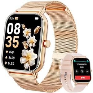 Smart Watch for Women Men, Fitness Tracker Watch for Android Phones iPhone Compatible, 1.85" Smart Watches for Women Men with Blood Oxygen, Heart Rate Monitor, 110+ Sport Modes Smartwatch (2 Strap)