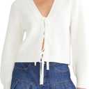 AEROPOSTALE Women's Multiwear Cardigan (Large, Cream)