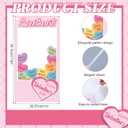 Gueevin Valentine's Day Conversation Hearts Photo Props Frame 75" x 40" Large Pastel Candy Heart Conversation Photo Props for Valentines Sweet Day Wedding Anniversary Bridal Shower Party Supplies