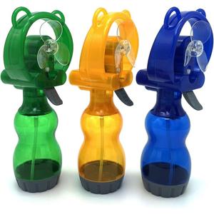Water Misting Fan Portable Handheld Spray Fans Battery Operated for Outdoor Cooling- Set of 3 (Blue/Green/Yellow)