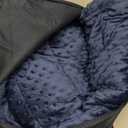 Topcee Weighted Blanket for Adults (15lbs 48"x72"), Minky Dots Heavy Blanket for 140-160lbs Sleeping, Soft, Cozy and Cooling Weighted Throw Blankets, Machine Washable, Blue
