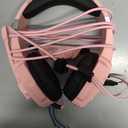 BENGOO G9000 Professional Gaming Headset for PS4, PC, Xbox One Controller, Noise Cancelling Over Ear Headphones with Mic, LED Light, Bass Surround, Soft Memory Earmuffs for Laptop Nintendo - Pink