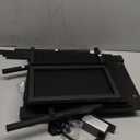 Vagusicc Black Nightstand with Charging Station, End Table with Fabric Drawer, Small Side Table with 2-Tier Storage Shelves, 25.4" Tall Bedside Table, Black Night Stand for Bedroom, Living Room, Dorm (Black (1 Pack))