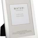 Maturi Silver Plated Photo Frame - Flat Edge Finish 2.5 x 3.5-inch (6.5 x 9cm)
