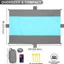 ACH Beach Blanket Waterproof Sandproof Extra Large Beach Mat Oversized 120"108" Portable Lightweight Outdoor Family Mat for Indoor Outside Picnic Camping Hiking Travel