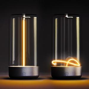 Sunco Magnetic Filament Light Rechargeable Table Lamps Minimalist Flexible LED Camping Lamp Dimmable Cordless 1W 55 LM 2700K Soft White 3-Step Dimming 10%-100% USB-C Rechargeable 2 Pack.