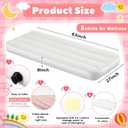 Windyun 8 Sets Kids Air Mattress Bulk with Fitted Sheet, Toddler Inflatable Bed 63 x 27 x 8 Inches Blow up Airbed Camping Sleeping Pad for Aged 3-10 Birthdays Slumber Sleepover Party (Pink), about 63 x 27 x 8 inches