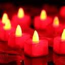1000 Pieces Artificial Red Rose Petals with 24 Pieces Heart Romantic Flameless LED Tealight Candles for Special Night, Love Candle for Valentine's Day, Anniversary Decorations, Wedding, Engagement