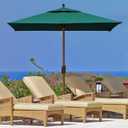 EliteShade USA 10-Year-Non-Fading 6x6Ft Square Market Patio Umbrella, UPF 50+ UV Protection Performance Sun Umbrella, Heavy Duty Commercial Grade Outdoor Table Umbrella with Crank, Windproof Vented Top for Garden, Pool, Deck and Outdoor Playsets, Forest Green