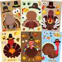 2 x 30PCS Thanksgiving Party Games for Kids - Make Your Own Stickers, DIY Gobble Stickers, Thanksgiving Party Favors