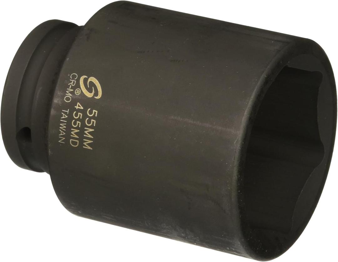SUNEX TOOLS 455MD 3/4" Drive Deep 6 Point Metric Impact Socket 55mm