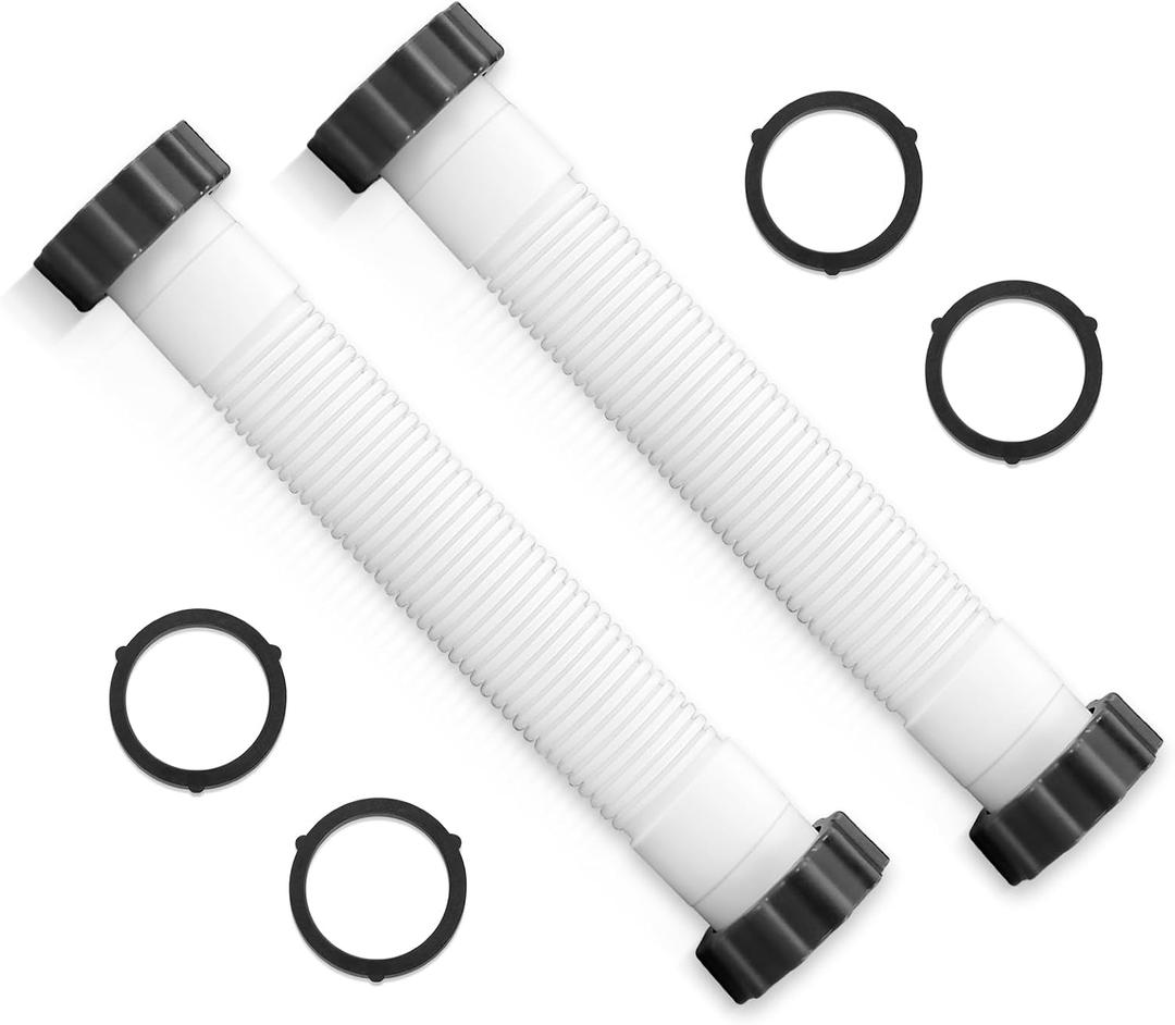 11763 Pool Sand Filter Pump Hose 10'' with Gaskets, Compatible with I ntex 26323EH 26325EH 26351EH 26351W 26355EH 26355W 26381EH 26383EH 26643EG 28323EH 28351EH 28643EG Pool Pump