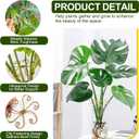 Monstera Plant Support, Durable Iron Plant Stem Supports, Plant Stabilizer & Holders for Indoor Plants, 8 Pack