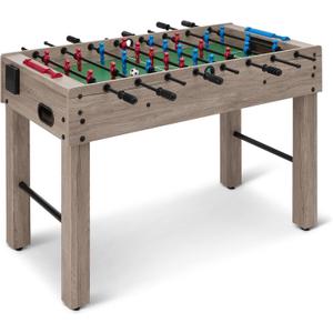 Amazon Basics 48-Inch Foosball Table Soccer Game Room Size with 4 Balls and 2 Cupholders, Oak