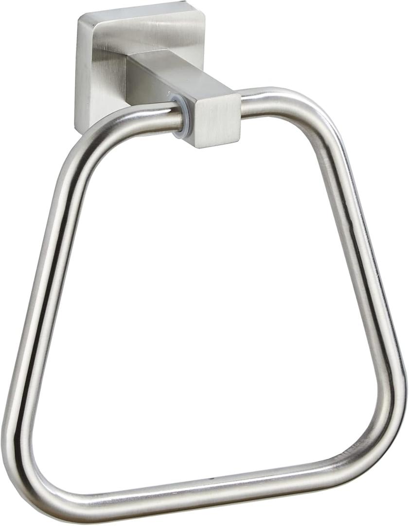 Brushed Nickel Towel Ring for Bathroom, Kitchen Bath Towel Holder Hangers Wall Mount Heavy Duty Stainless Steel (16.8cm x 15cm x 6.5cm (1 Pack))