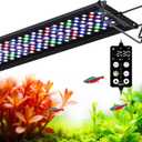 Aquarium Light for Fish Tank, 24/7 Custom Timer, Power-Off Memory, 7-Row LED 24-30in Full Spectrum Fish Tank Lights, 8 Colors, 20 Brightness, Day&Night Cycle, Adjustable Mount for Freshwater