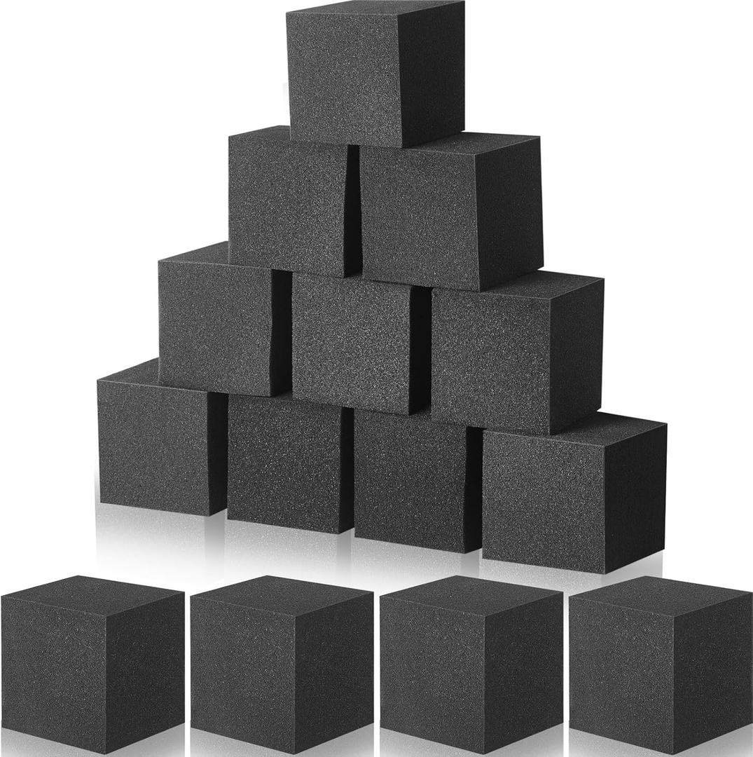 10 Pieces Foam Pit Blocks Foam Pit Cubes Trampoline Blocks Padding for Gymnastics Parkour Courses Trampoline Arenas BMX, Charcoal Gray