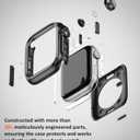 ULTIMAL Metal Case Compatible with Apple Watch Series SE3/SE2/SE/6/5/4 44mm with Back Cover, Military Grade Shockproof Protective Case, Rugged Cover for iWatch 44mm (Black)