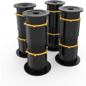 Upgraded 4-Pack Bed Support Legs, Adjustable Height Bed Frame Support Legs, Bed Legs Replacement for Bed Frame (8.3-13.4")