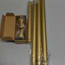 YNL Gold Shower Curtain Rod 32-64 Inch (2.7-5.33ft), Non-Slip, Never Rust, Stainless Steel No Drill Spring Tension Shower Rod, Adjustable Curtain Rod for Small Window Doorway Closet