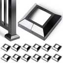 Post Base Cover, Split Type Post Skirt, for Indoor/Outdoor Iron Deck Railing, Stair Post Base Decorative Post Covers Skirt(12, Post-2.5" Base-4.5")