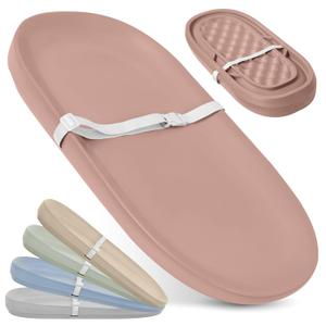Jool Baby Waterproof Baby Changing Pad - Easy to Clean, Lightweight & Portable - Large Foam Cushion for Comfort (Rose)