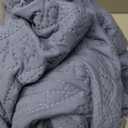 Large Quilted Throw Blanket - Cotton Filled Spread, Ultra Soft, Cozy Bedding for Living Room Couch, Sofa, Bed