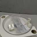 360 Rotating Makeup Organizer Spinning Bathroom Organizer 1 Pack Corner Storage Organizer with Hooks for Perfume Lotion Skincare Organizer Countertop Kitchen Storage(Smoky Grey)