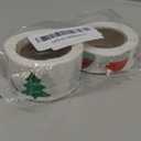 1000 Pieces Christmas Stickers, 500 Glitter Santa Hat & 500 Green Christmas Tree Stickers, Self-Adhesive Waterproof Decals for Xmas Envelopes, Cards, Gift Tags &Decorations, Journal, Party Supplies