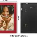 Americanflat 12x18 Poster Frame with Polished Plexiglass - Hampton Collection - Distressed Wood Picture Frames for Wall Display - Red