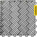 Garage Floor Tiles Interlocking Garage Flooring Tiles Pack of 48 Antislip Oil and Stain Resistant for Garages Shop Floors Basements 40000 LBS Load Capacity (Gray, 12 inch x 12 inch, Drain Tiles)