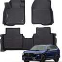 Auxko All Weather Floor Mats Fits for Honda CR-V 2023 2024 2025 2026 (Include Hybrid) TPE Rubber Liners Accessory for Honda CRV 2023 2024 2025 2026 Odorless Anti-Slip Mats Black