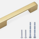 WEAVERBIRD 96 mm Cabinet Handles Gold Drawer Pulls Aluminum Alloy Kitchen 10 pk