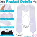 3 x 72 Inch Plain Graduation Stole for Adults, Satin Blank Graduation Sash Class of 2026 for High School & College