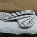 Chunky Knit Throw Blanket 50"X 60", 100% Handmade with Soft Chenille Yarn, 4.4lbs Thick Cable Knitted Blankets, Large Rope Knot Crochet Throws for Couch Sofa Bed Home Decor, Cream White