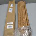 LazBlinds 100% Blackout No Drill Bamboo Roman Shades, Cordless Bamboo Blinds for Indoor Windows, Room Darkening Shades for Home & Patio, Thermal Insulated, Brown206, 24" W x 48" H
