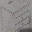 Huuger 8686 Night Stand, Gray