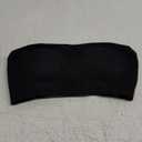 DEANGELMON Strapless Bras for Women Comfort Non-Slip Seamless Padded Bralette Clear Straps Wireless Tube Top Bra (Medium, Black)