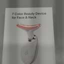 Facial Massager, 7 Color Face and Neck Massager for Skin Care at Home, Portable Beauty Skin Care Tools, White