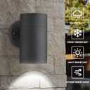 Ken & Ricky Outdoor Wall Sconce, Exterior Wall Light Fixtures, Cylinder Outside Lights for House Porch Garage Patio Doorway Entryway -2 Pack, 2 Pack | No Sensor