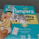 Pampers Swaddlers Diapers, Size 3 (13-26 lbs), 136 Count, Absorbent, Keeps Baby Dry and Comfortable, Skin Safe Disposable Baby Diaper