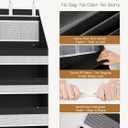 Criusia Over the Door Organizer, Heavy-Duty 6-Shelf Hanging Storage with 13 Mesh Pockets, 55lbs Capacity Behind the Door Storage for Nursery, Bathroom, Bedroom, and Dorm, Black