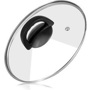 Tempered Glass Pan Lid, 8" Pot Lid with Heat Resistant Handle, Pan Cover for Frying Pan, Skillet, Cast Iron, Wok, Universal Cookware