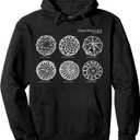 Desert Cacti Lophophora williamsii peyote Cactus Infrared Pullover Hoodie, Size L
