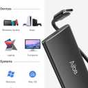 Aiibe 1TB External SSD USB C Portable SSD USB 3.2 Gen 2, Up to 1050MB/s, External Solid State Drive 1TB External Hard Drive for iPhone 17/16/15, Laptop (Black)