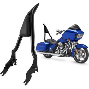 DREAMIZER Detachable Passenger Backrest Glossy Black Quick Release Sissy Bar Compatible with Harly Road Glide Street Glide Electra Glide 2009-2024