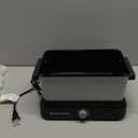 West Bend Versatility Slow Cooker Large Capacity Non-stick Cooking Vessel & Variable Temperature Heating Base Includes Travel Lid and Storage Bag, Range and Oven-Safe Cooking Pot, 5-Quart, Silver