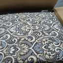 Arden 2-Pack Outdoor Patio Dining Chair Cushion, 20x44, Rain-Proof Seat Pad, Fade-Resistant Outdoor Cushion Black Aurora Damask