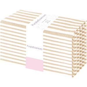 PurpleEssences Plain Striped Cloth Napkins - Set of 12-100% Cotton - 18 x 18 Inch - Spring Easter Summer and Perfect Everyday Use Dinner Napkin - Beige and White